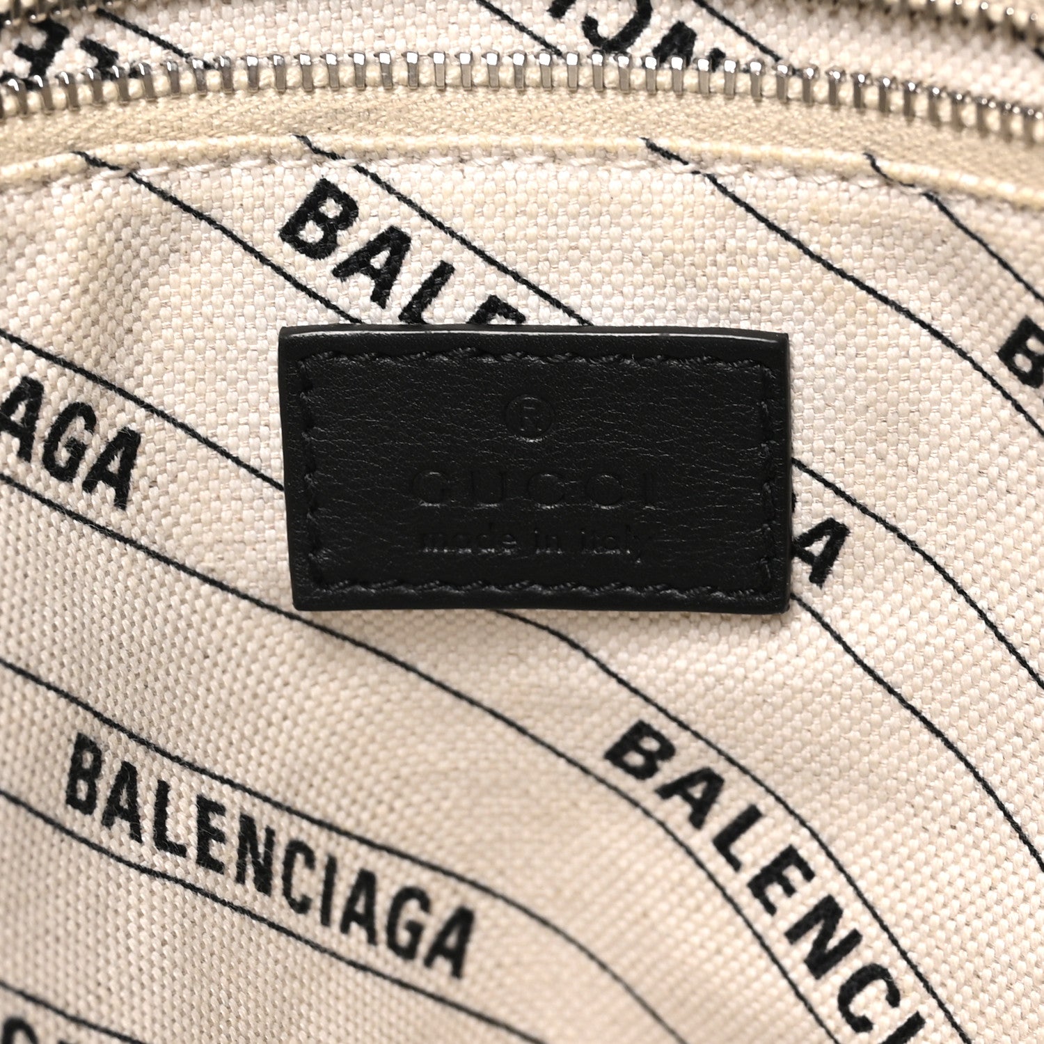 Balenciaga X GUCCI GG Supreme Monogram Neo Classic Silver Hardware City Beige Ebony 7 of 10