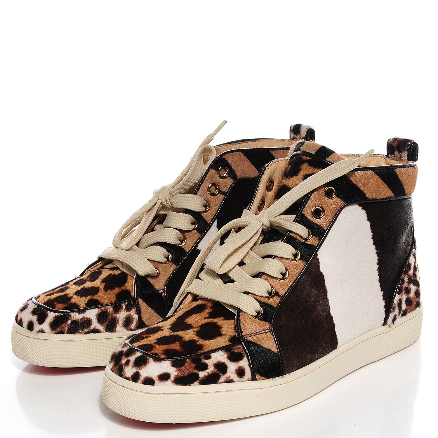 Christian Louboutin Pony Hair Leopard Rantus Orlato Flat Sneakers 37.5 3 of 7