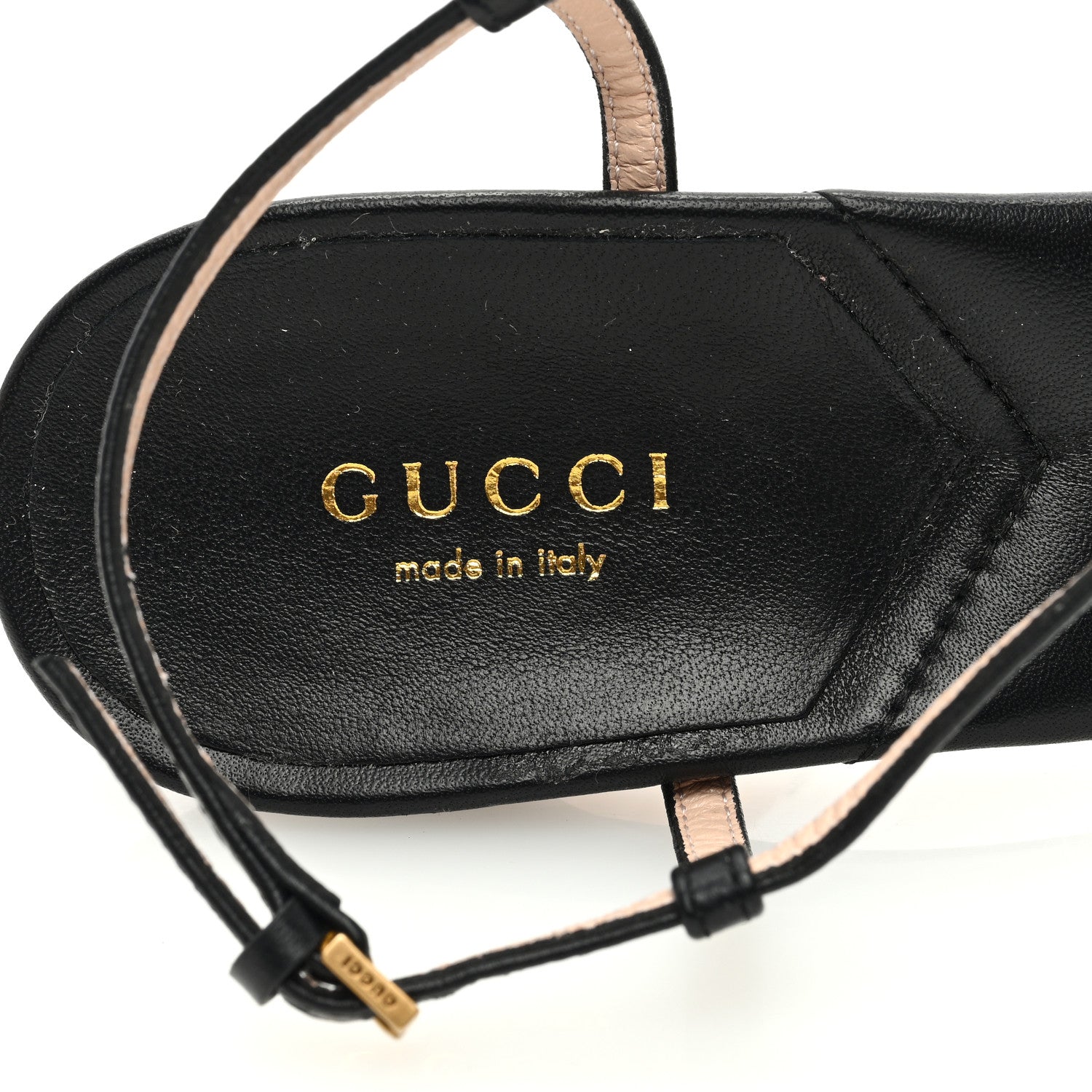 Gucci Nappa Matelasse T-Strap 40mm Sandals 38.5 Black 7 of 8