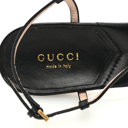Gucci Nappa Matelasse T-Strap 40mm Sandals 38.5 Black 7 of 8