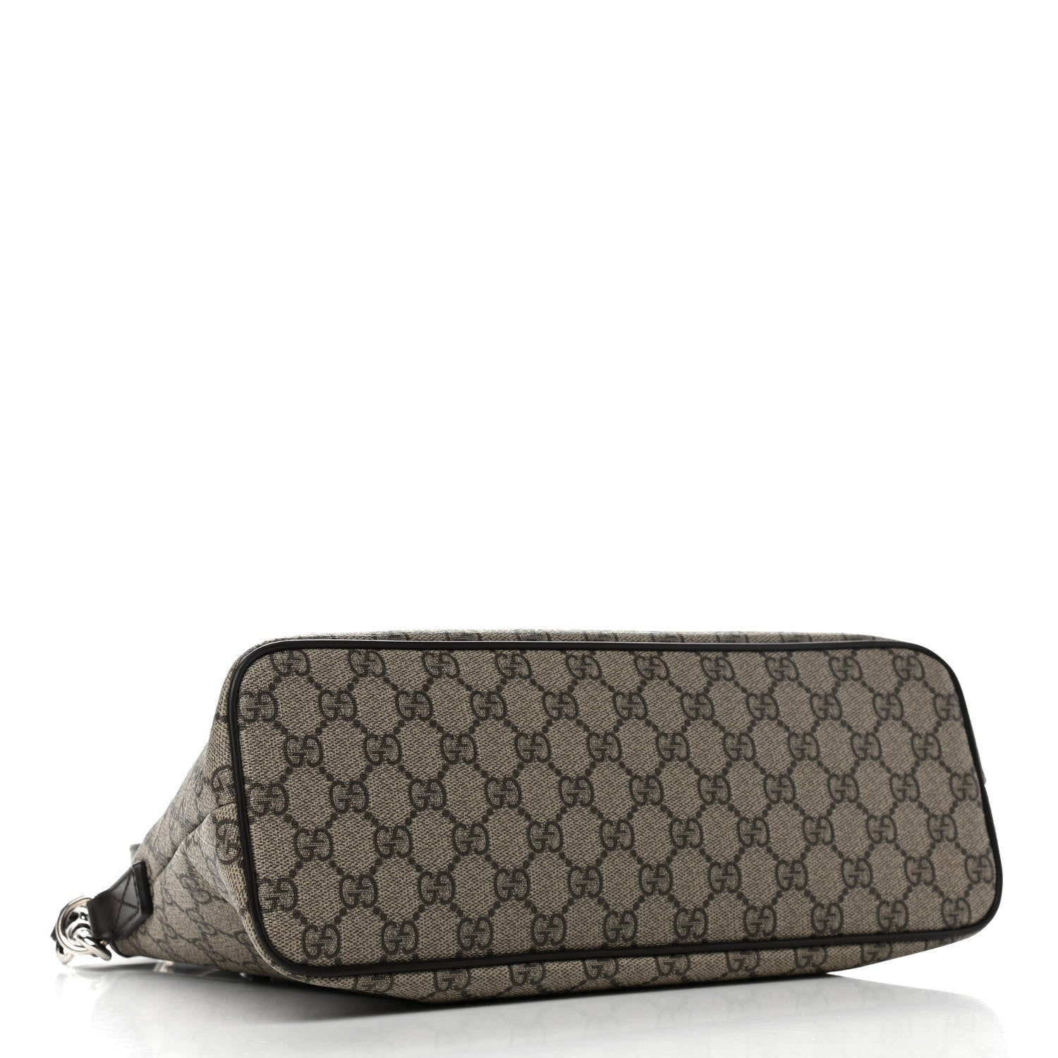 Gucci GG Supreme Monogram Small Zippered Tote Dark Brown 4 of 12