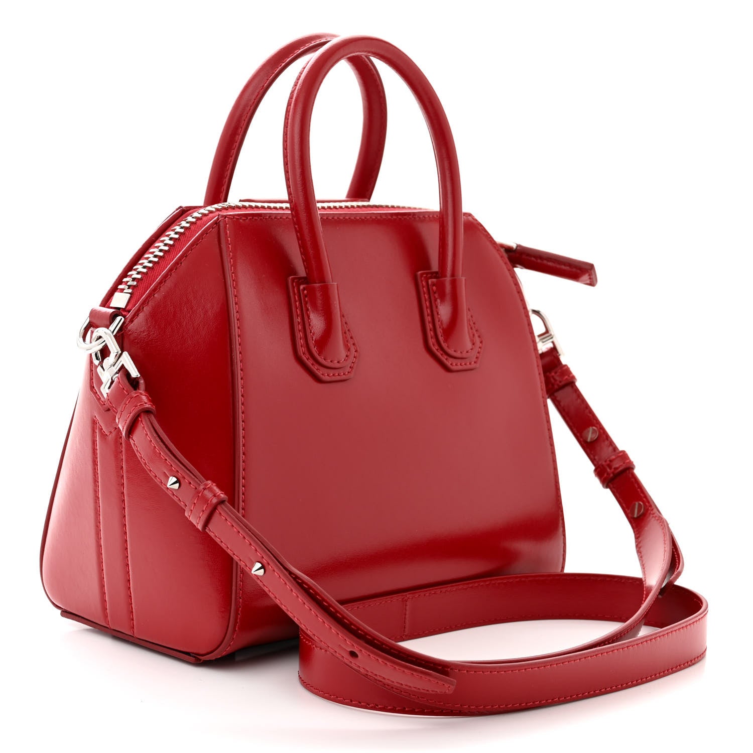 Givenchy Shiny Lord Calfskin Mini Antigona Dark Red 3 of 10