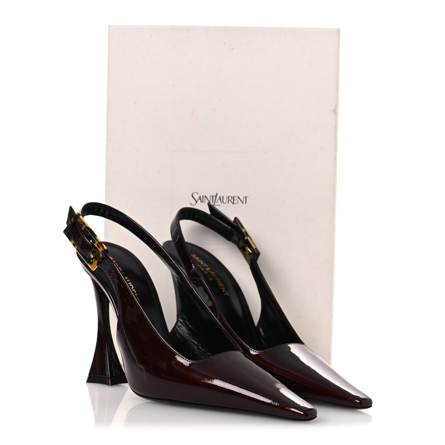 Vernice Gloss Dune 110 Slingback Pumps 38 38 Marron Glace
