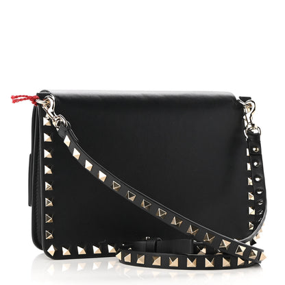 Valentino Garavani Vitello Rockstud Side Slip Crossbody Black 3 of 8