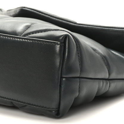 Saint Laurent Lambskin Quilted Toy Loulou Puffer Monogram Chain Satchel Black 9 of 9