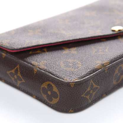 Louis Vuitton Monogram Pochette Felicie Chain Wallet Fuchsia 10 of 17