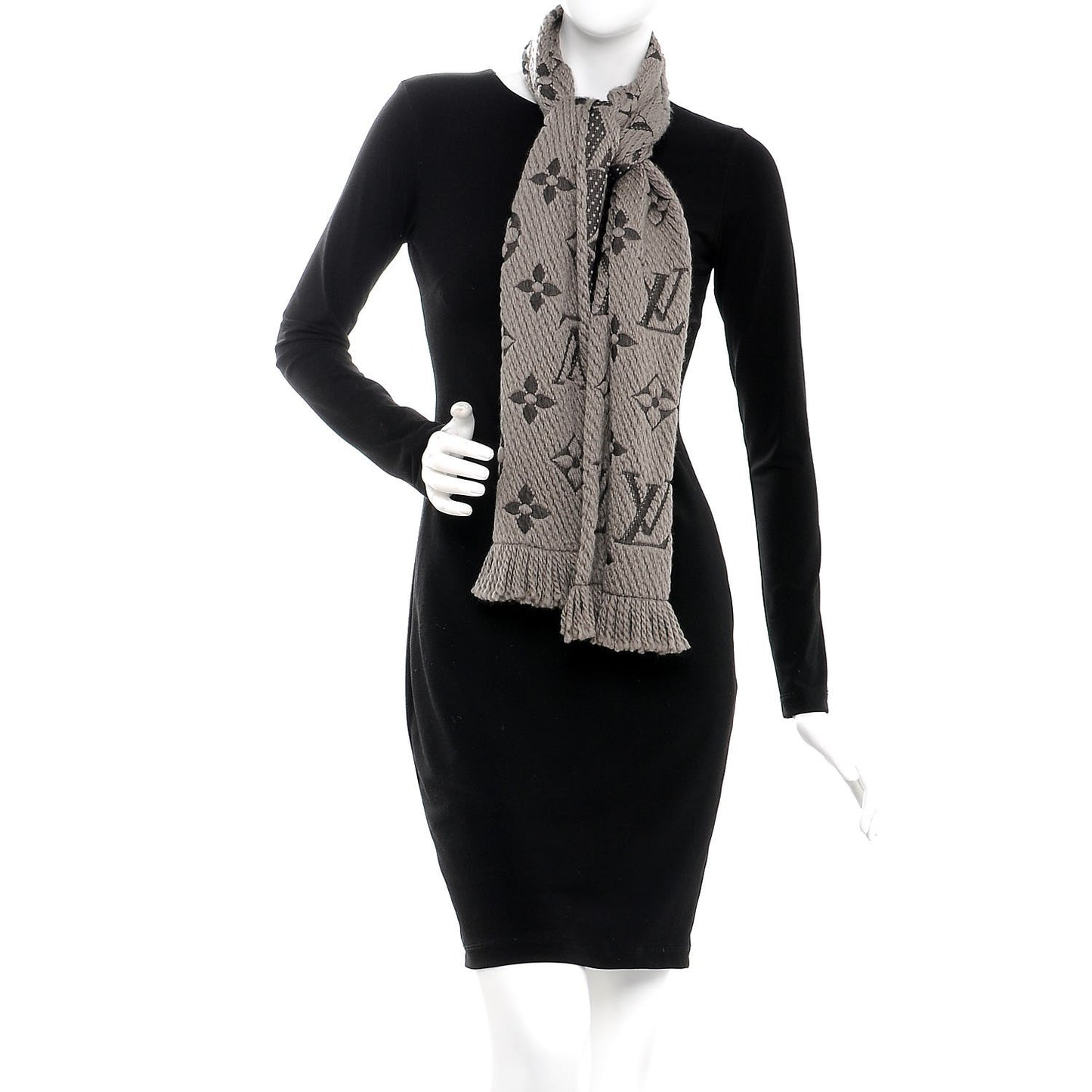 Wool Silk Logomania Scarf Verone