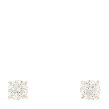 Tiffany Platinum Diamond 1.62ctw Solitaire Earrings 1 of 5