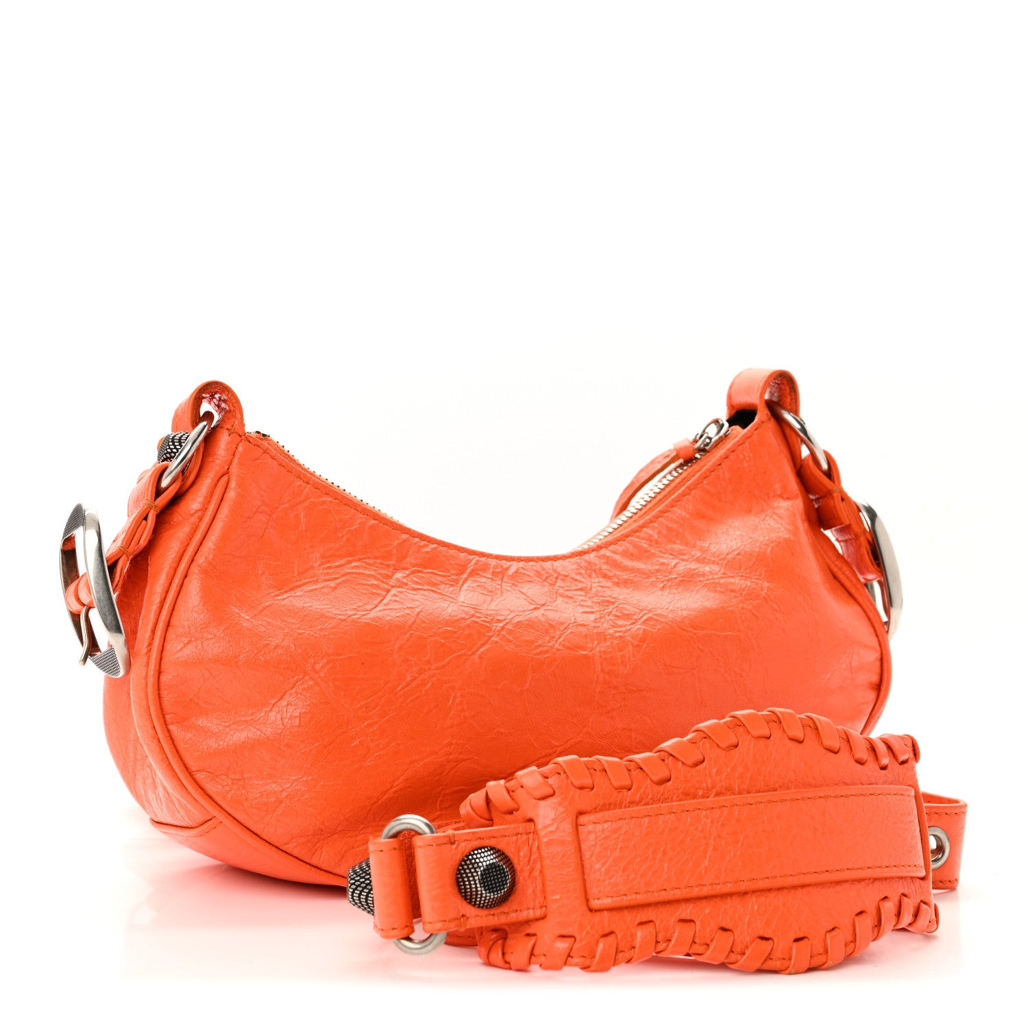 Balenciaga Agneau Arena Le Cagole Shoulder Bag XS Orange 4 of 11
