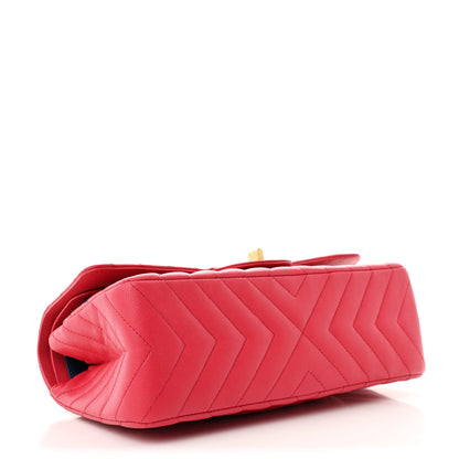 Chanel Sheepskin Chevron Quilted 2.55 Reissue 225 Flap Dark Pink 4 of 10