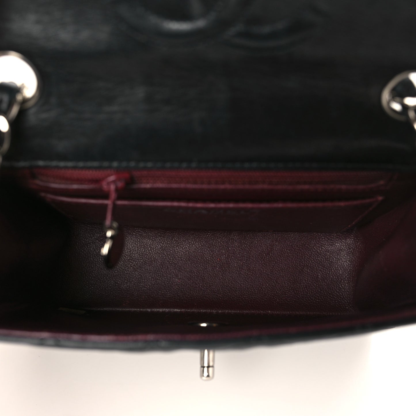 Lambskin Quilted Mini Square Flap Bag Black