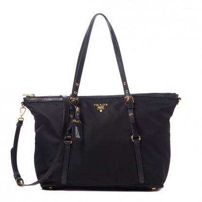 Prada Tessuto Nylon Saffiano Tote Black 1 of 8