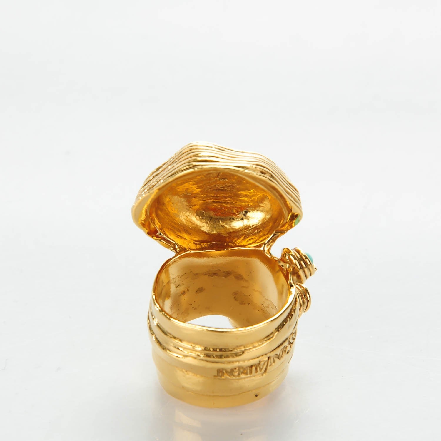 Saint Laurent Enamel Arty Ring Turquoise 3 of 6
