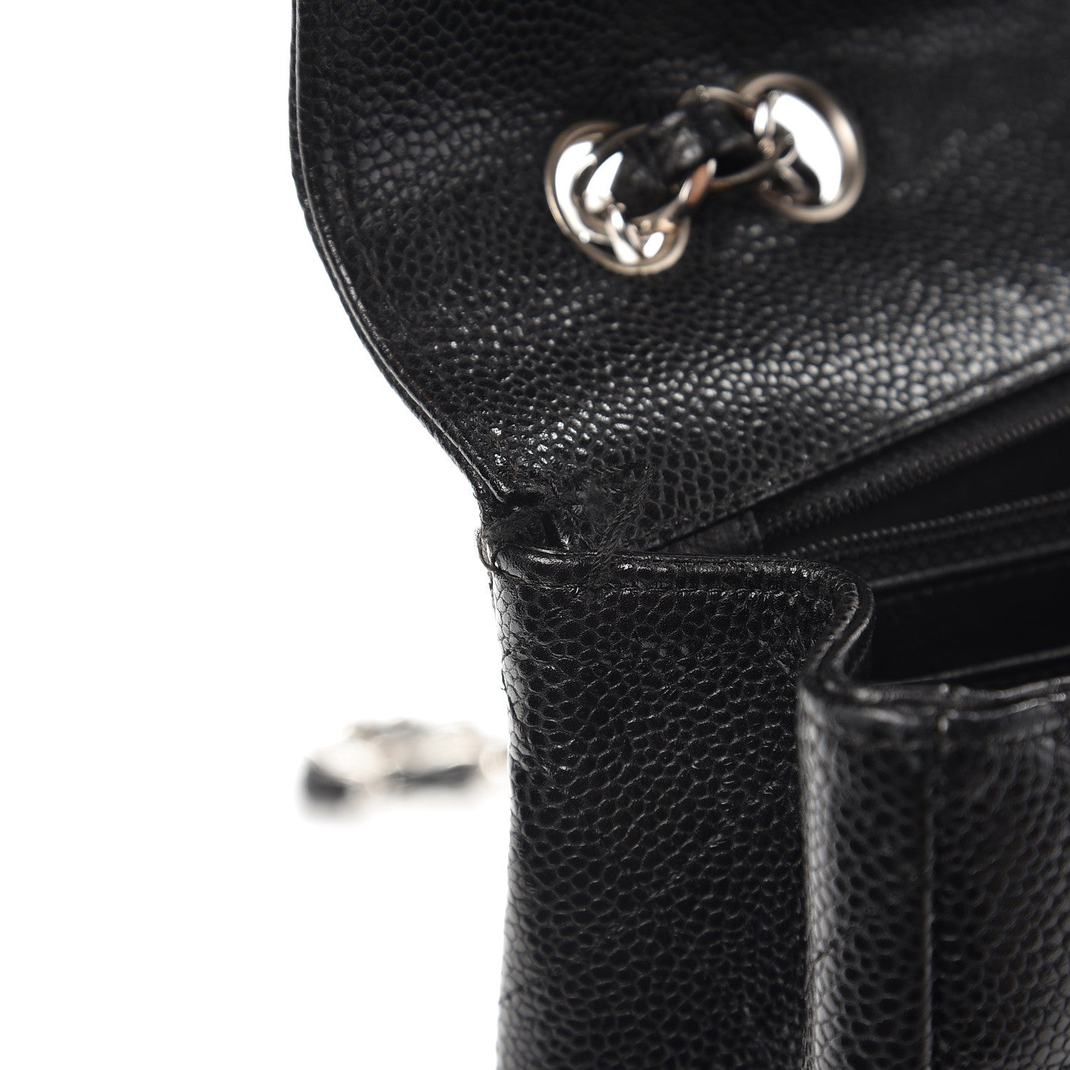 Chanel Caviar Quilted Jumbo Single Flap Black 9 of 11