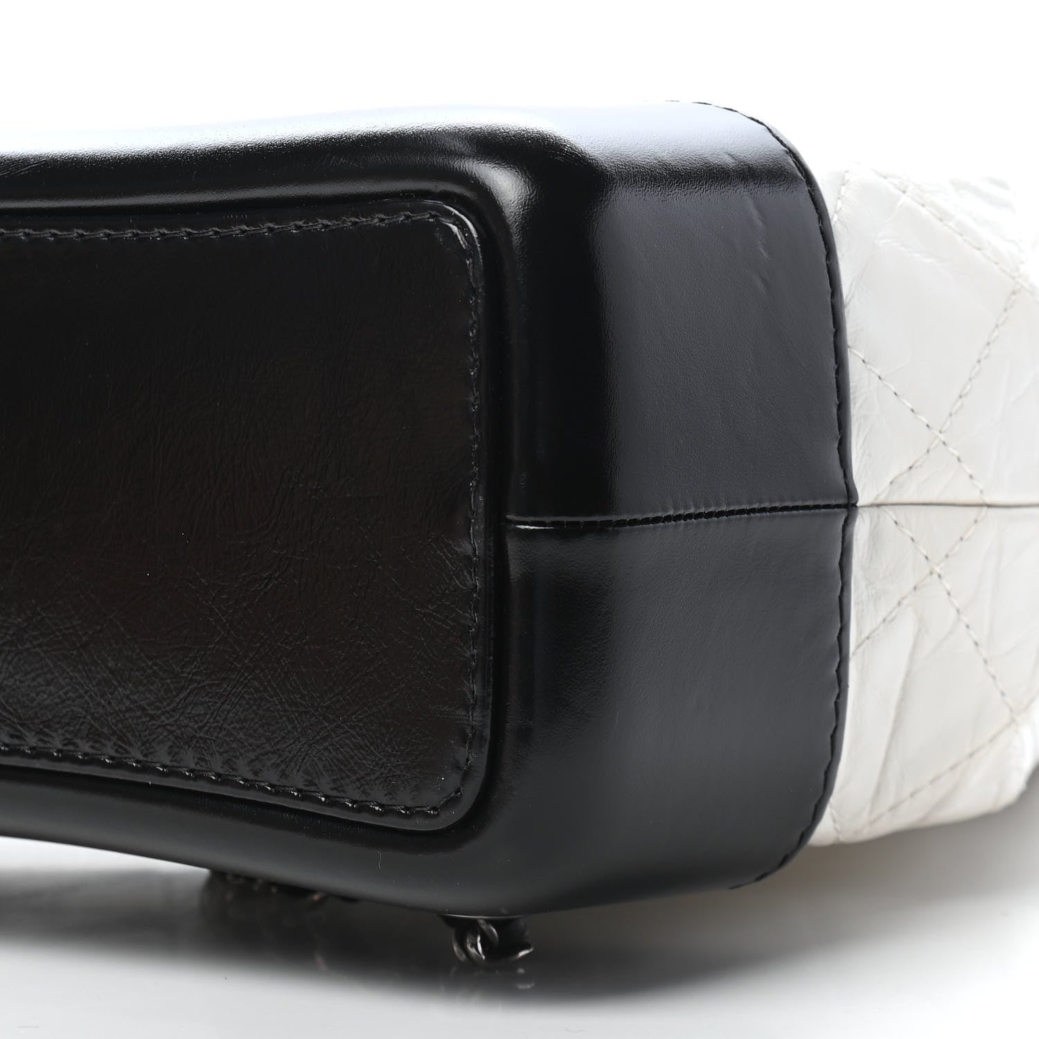 Chanel Aged Calfskin Quilted Small Gabrielle Backpack Black White 9 of 9