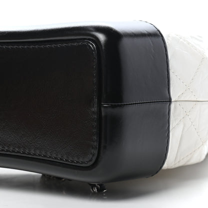 Chanel Aged Calfskin Quilted Small Gabrielle Backpack Black White 9 of 9