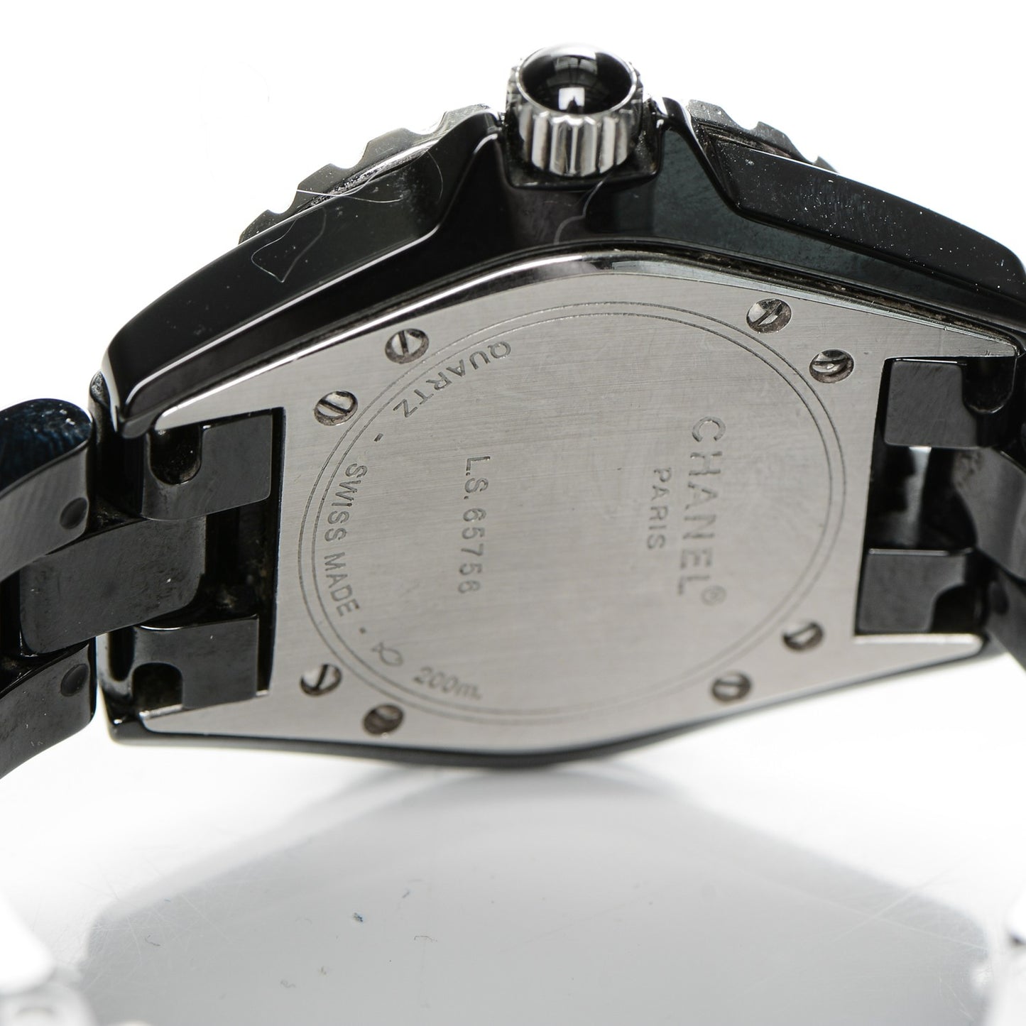 Stainless Steel Ceramic Ruby 33mm J12 Quartz Watch Black