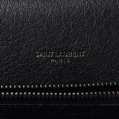 Saint Laurent Sheepskin Matelasse Chevron Monogram Large College Satchel Black 5 of 7