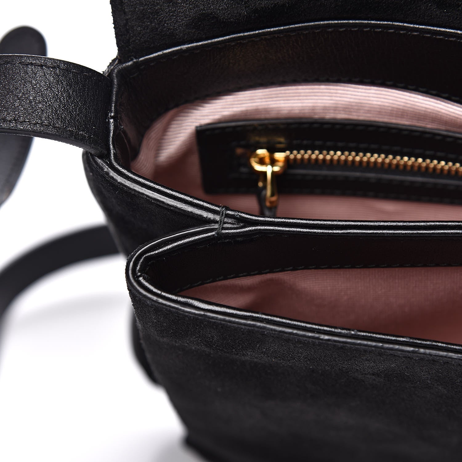 Gucci Suede Medium Arli Flap Shoulder Bag Black 11 of 15