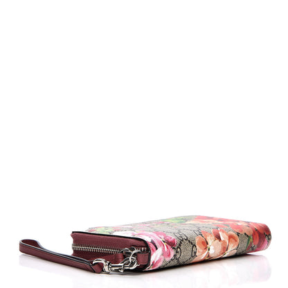 Gucci GG Supreme Monogram Blooms Wrist Wallet Beige Multicolor Dry Rose 4 of 8