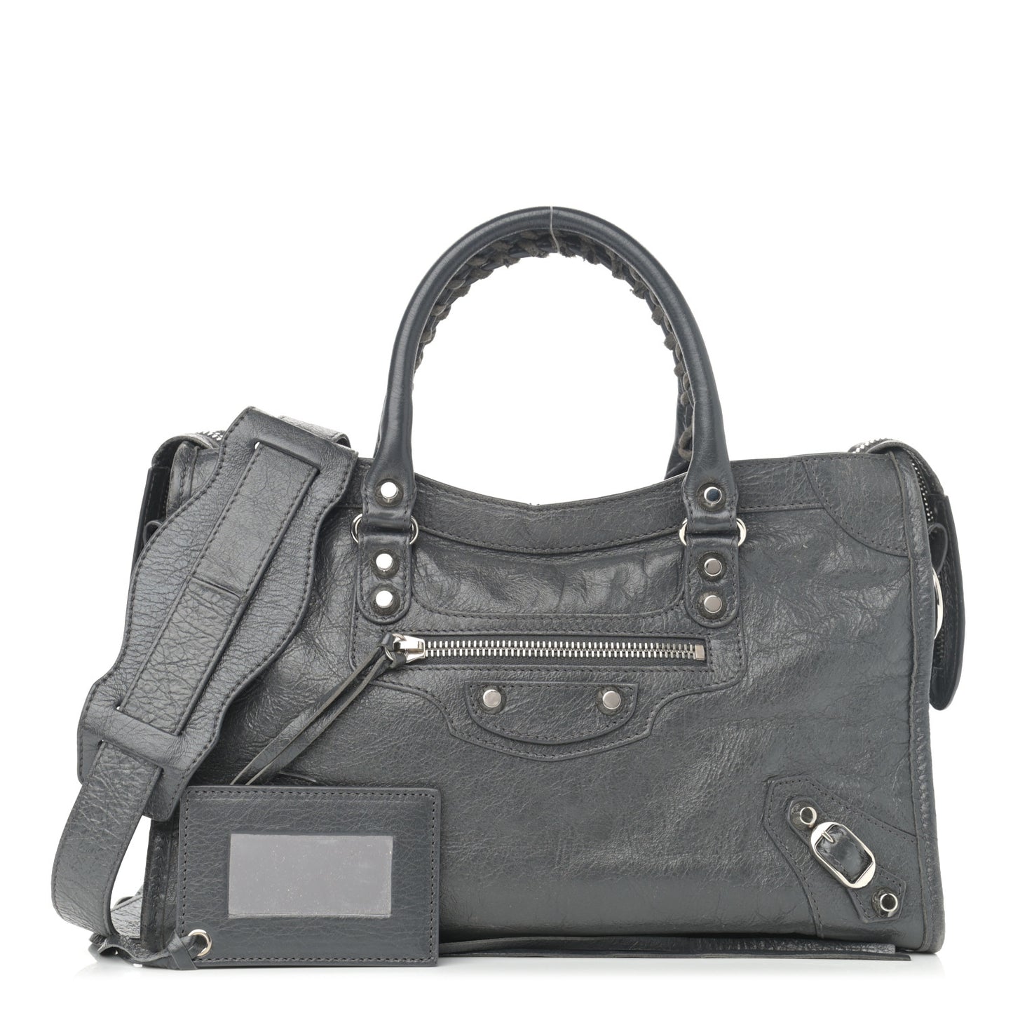Agneau Classic Silver Hardware S City Gris Fossile
