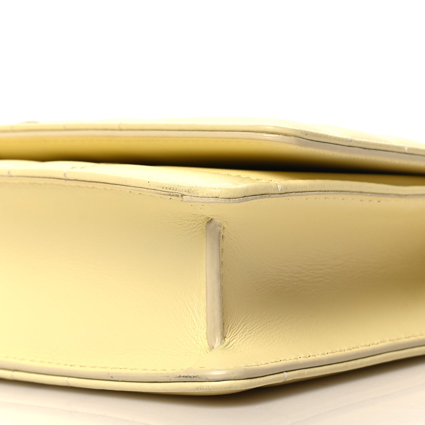 Lambskin Quilted Lola Clutch On Chain Cool Lemon