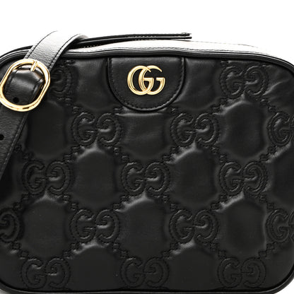 Gucci Calfskin GG Matelasse Shoulder Bag Black Natural 8 of 10