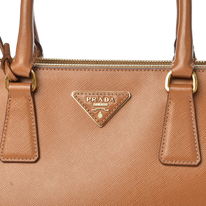 Prada Saffiano Lux Large Galleria Double Zip Tote Caramel 12 of 20