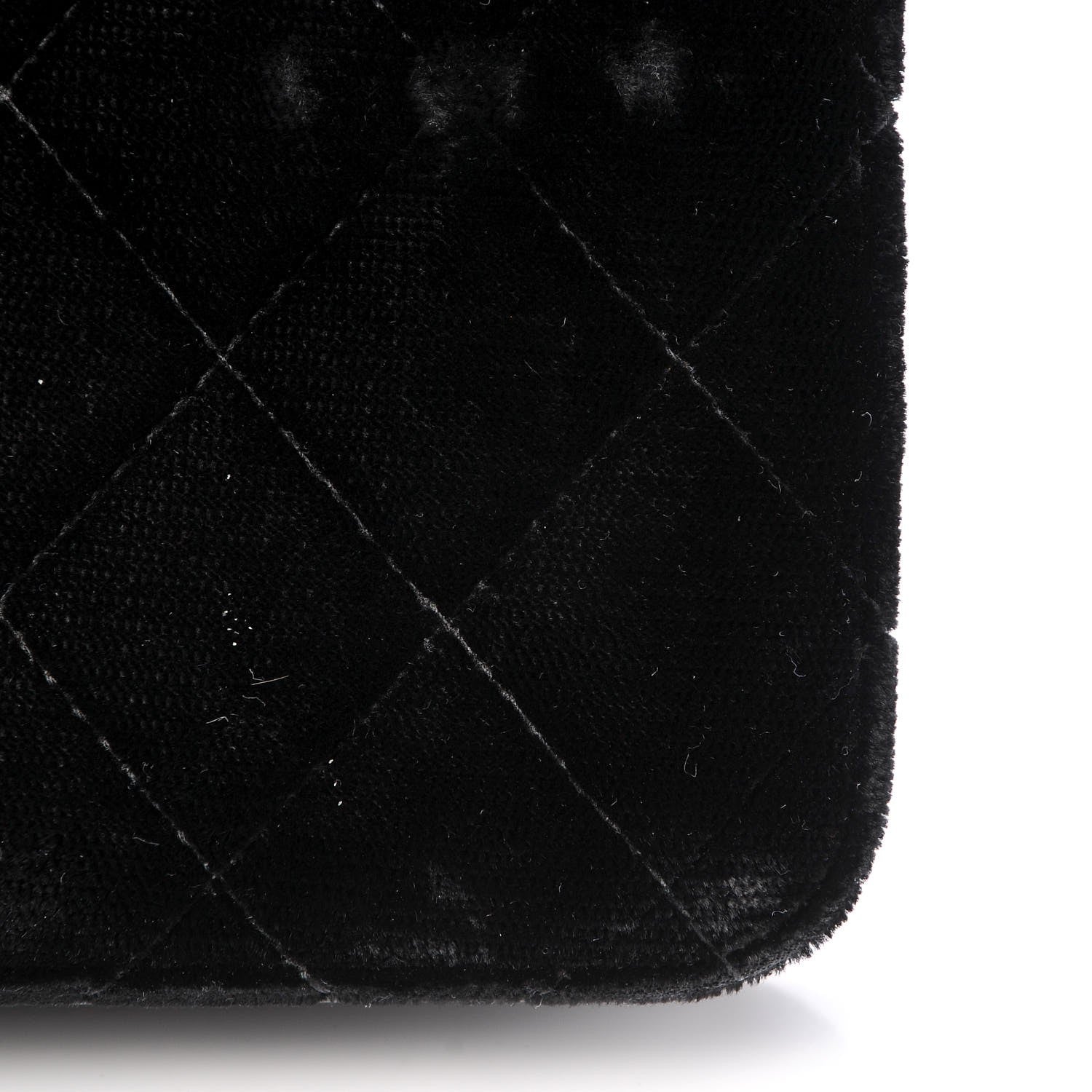 Chanel Velvet Quilted Wallet On Chain WOC Black 11 of 12