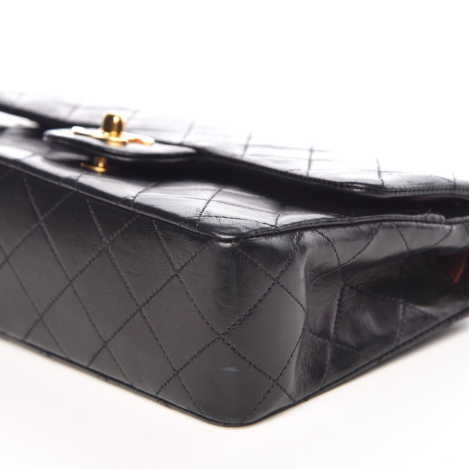 Chanel Lambskin Quilted Small Double Flap Black 7 of 13