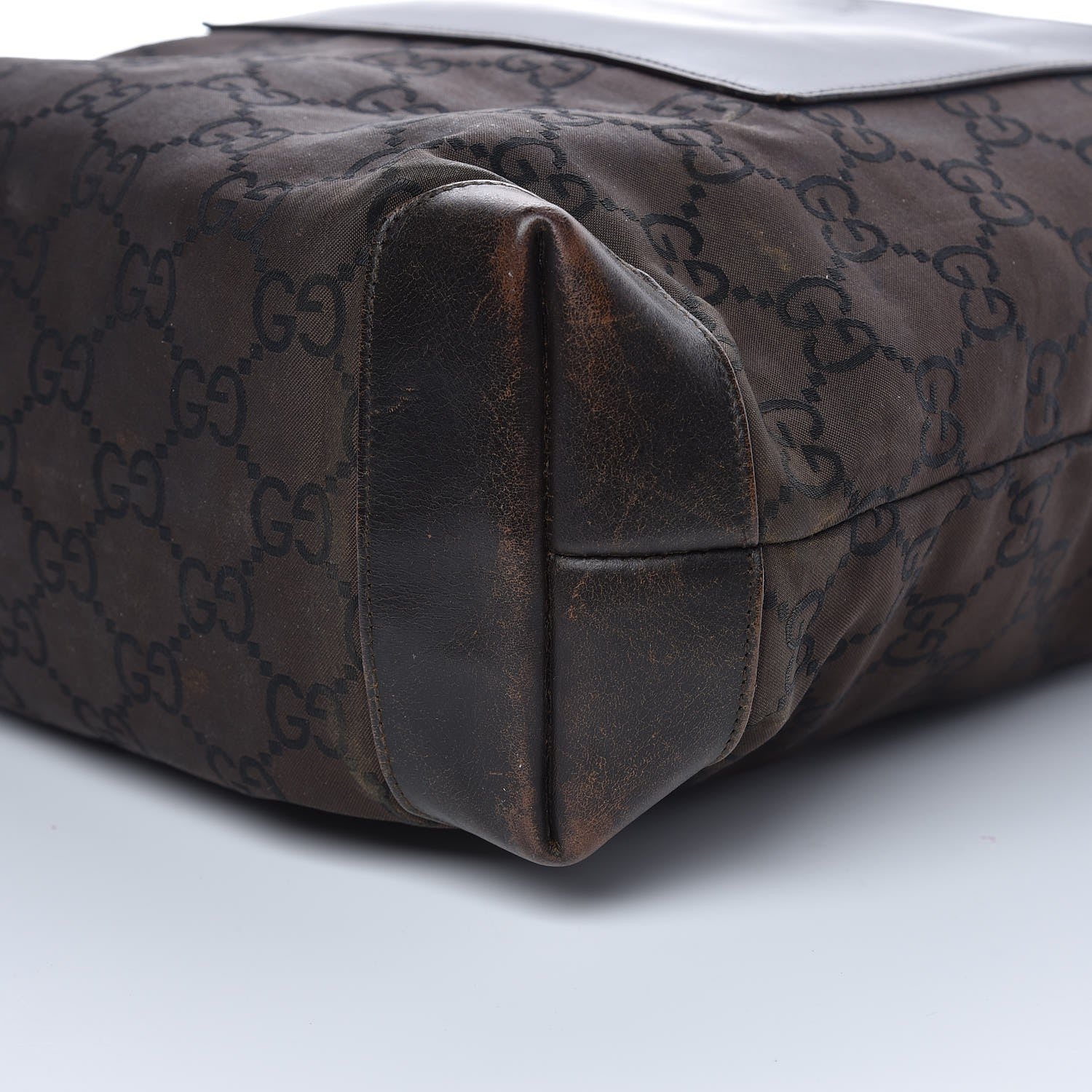 Gucci Nylon Monogram Tote Brown 13 of 17