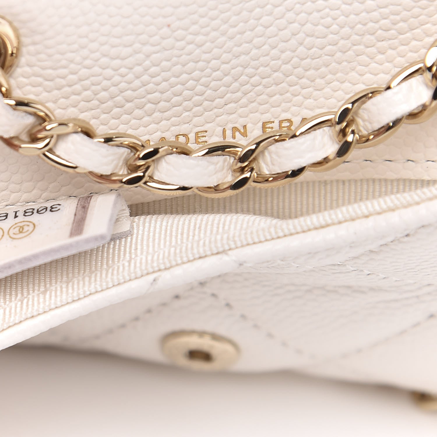 Chanel Caviar Quilted Belt Bag White 8 of 9