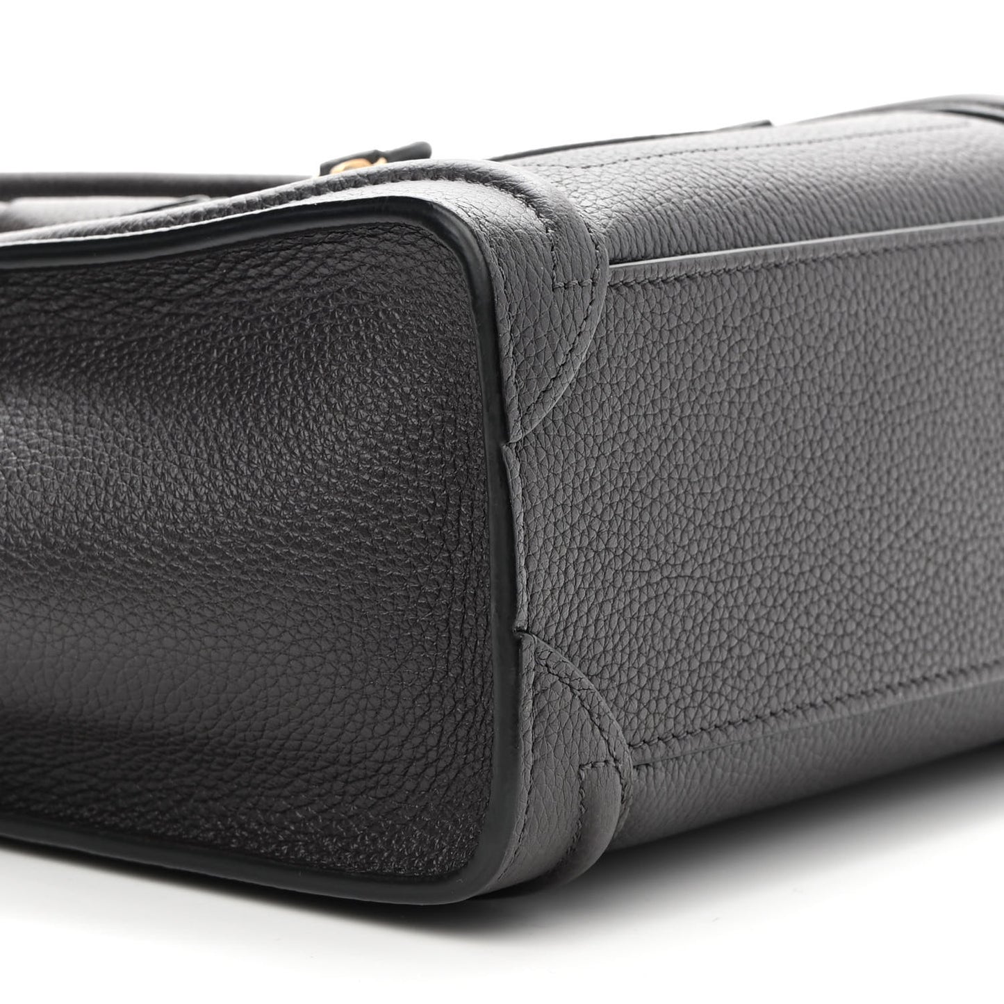 Drummed Calfskin Nano Luggage Liquorice