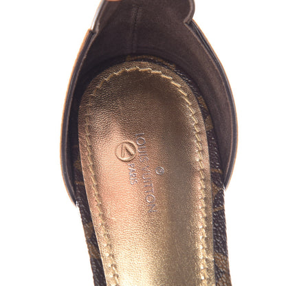 Louis Vuitton Monogram Metallic Patent Sunshine Flat Sandals 39 5 of 7