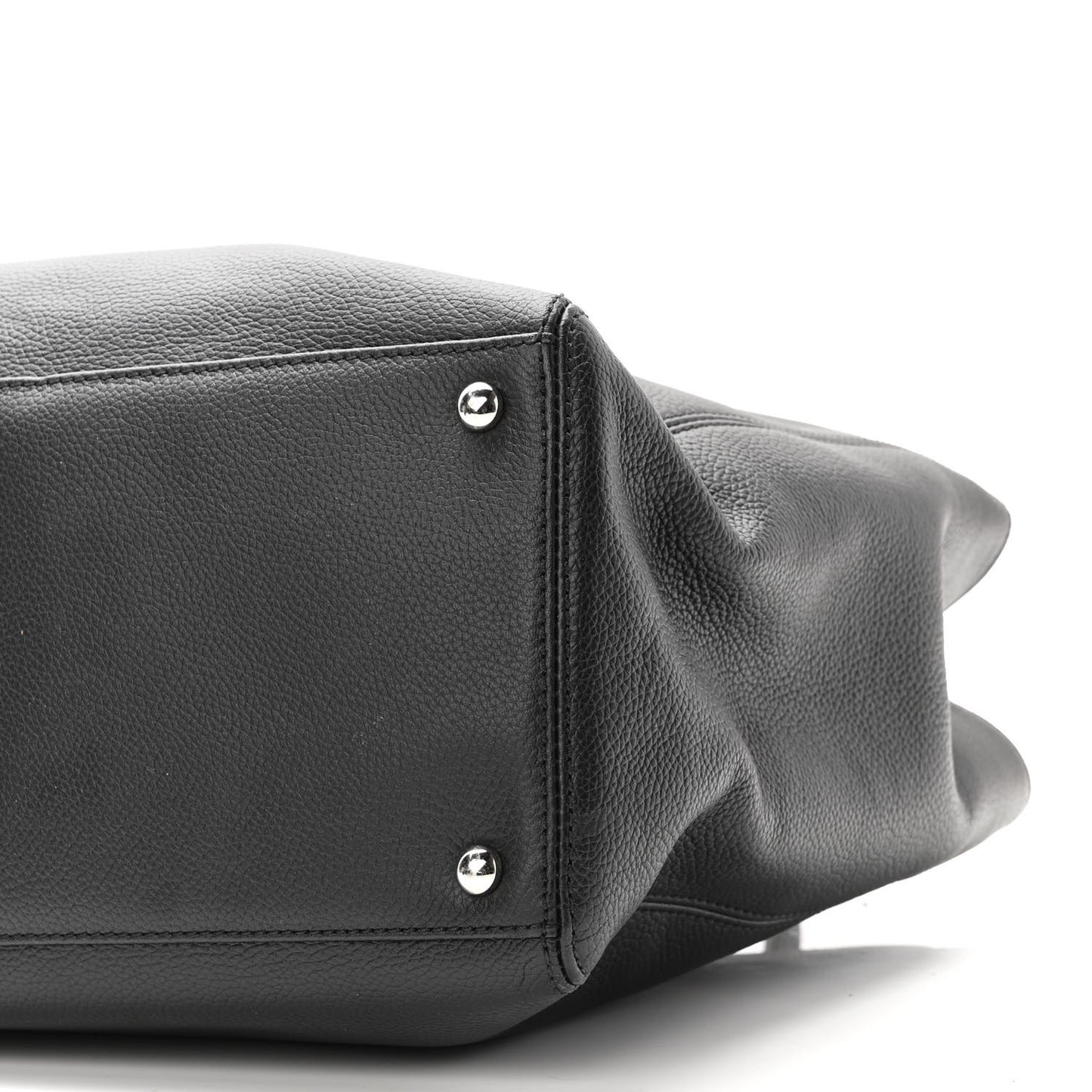 Calfskin Cerf Executive Shopper Tote Black