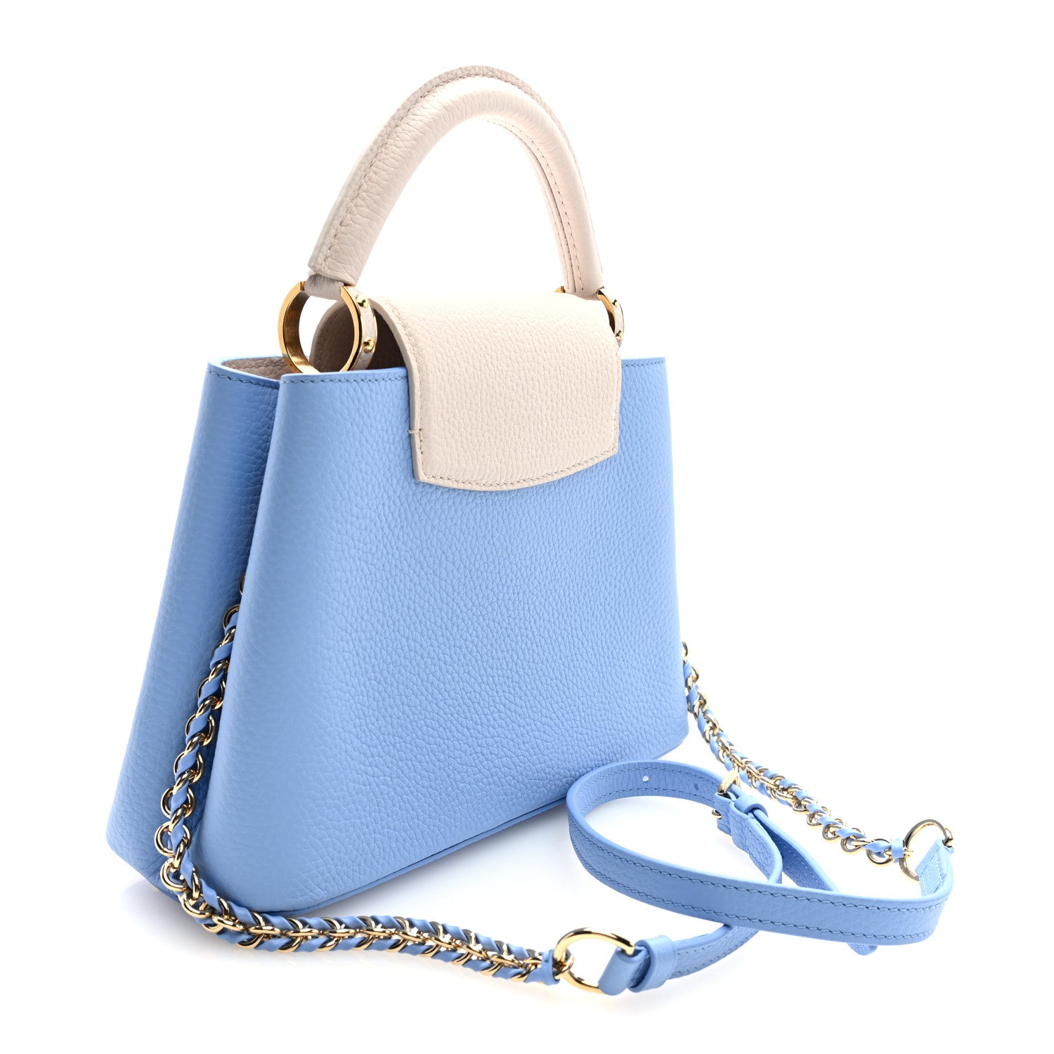 Louis Vuitton Taurillon Capucines BB Bleu de Provence Greige Doux 3 of 9