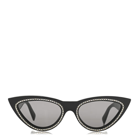 Acetate Crystal Cat Eye Sunglasses CL4019IS Black