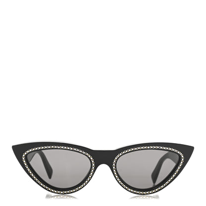 Celine Acetate Crystal Cat Eye Sunglasses CL4019IS Black 2 of 7