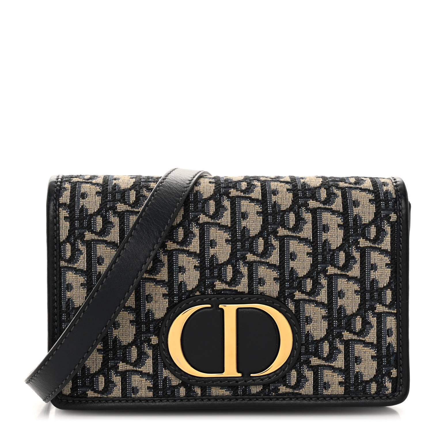 Christian Dior Oblique 30 Montaigne 2-In-1 Pouch Blue 1 of 10
