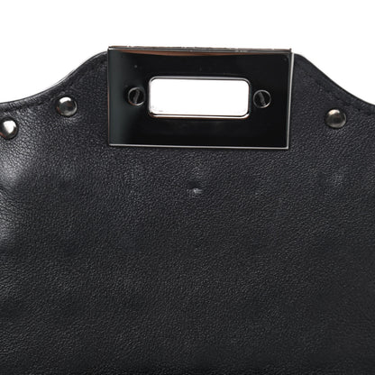 Valentino Garavani Vitello Mini Rockstud All Over Flap Saddle Crossbody Bag Black 5 of 5