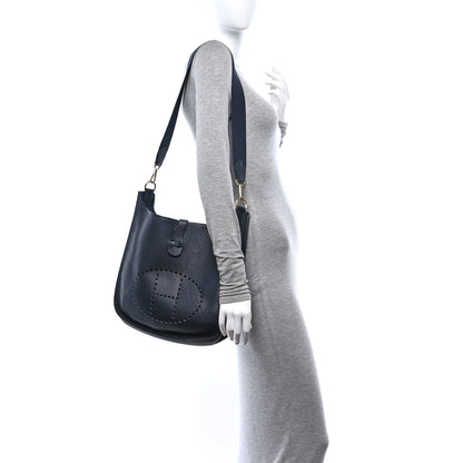 Hermes Taurillon Clemence Evelyne GM Bleu Indigo 2 of 10