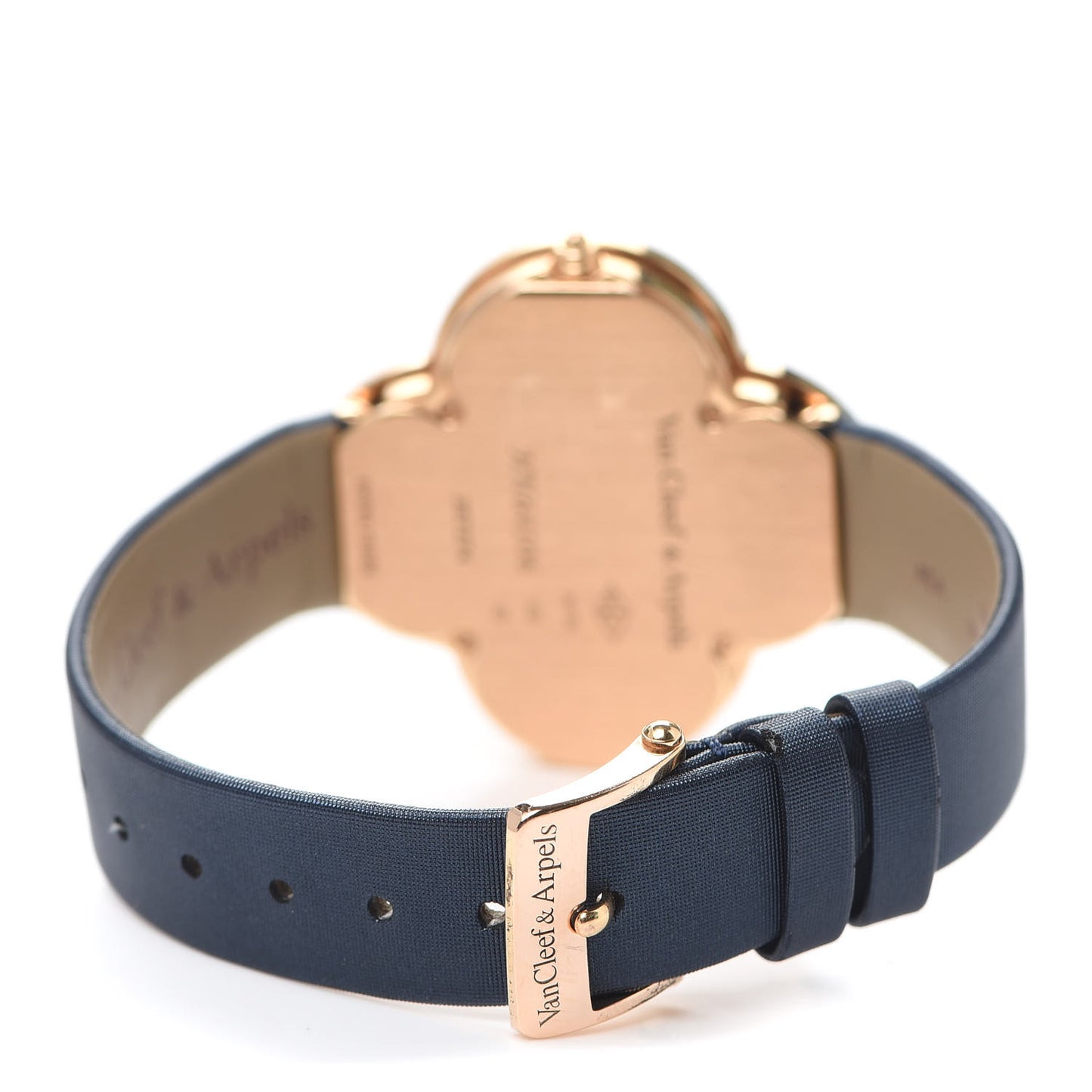 18K Rose Gold Satin Diamond Bezel Onyx 40mm Alhambra Talisman Quartz Watch