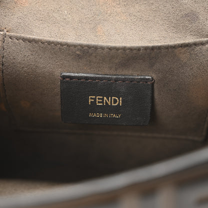Fendi Vitello Century F is Fendi Bi-Color FF 1974 Embossed Small Kan I Shoulder Bag Maya Black 6 of 11