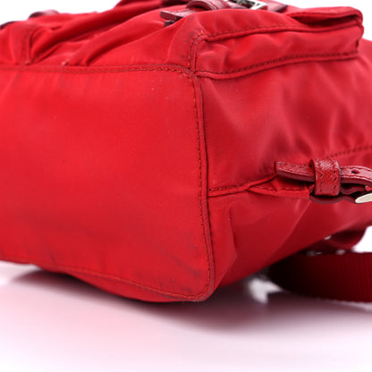 Prada Nylon Vela Mini Crossbody Backpack Rosso 9 of 10