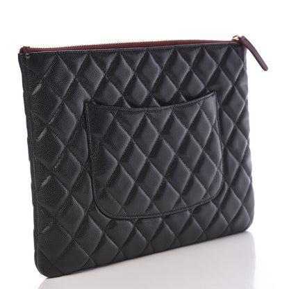 Chanel Caviar Quilted Medium Cosmetic Case Black 3 of 8
