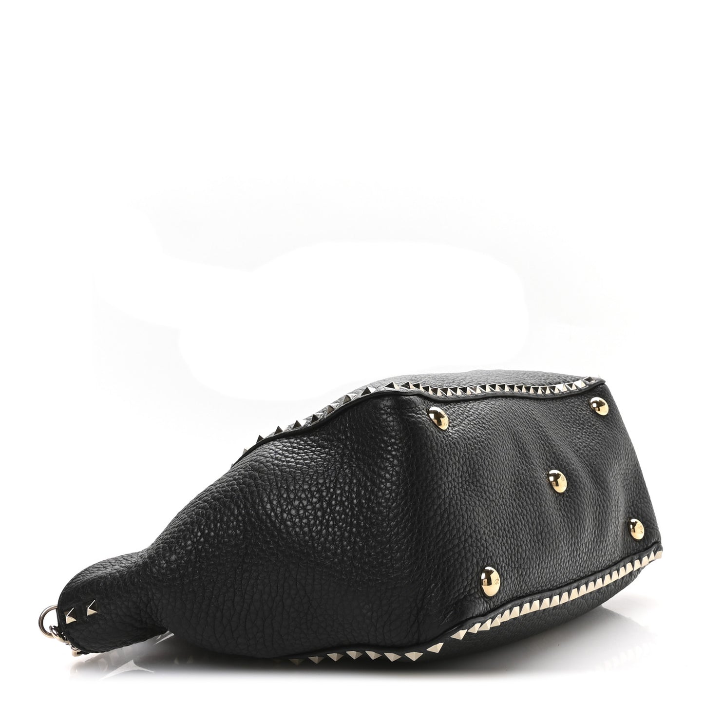 Vitello Medium Rockstud Tote Black