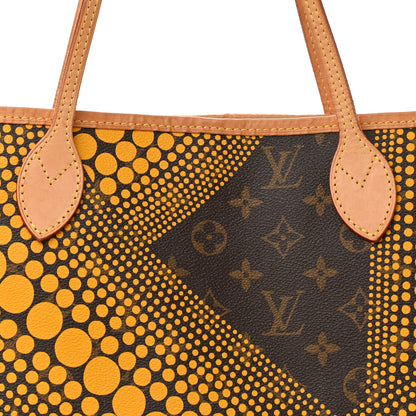 Louis Vuitton Monogram Kusama Waves Neverfull MM Yellow 8 of 11