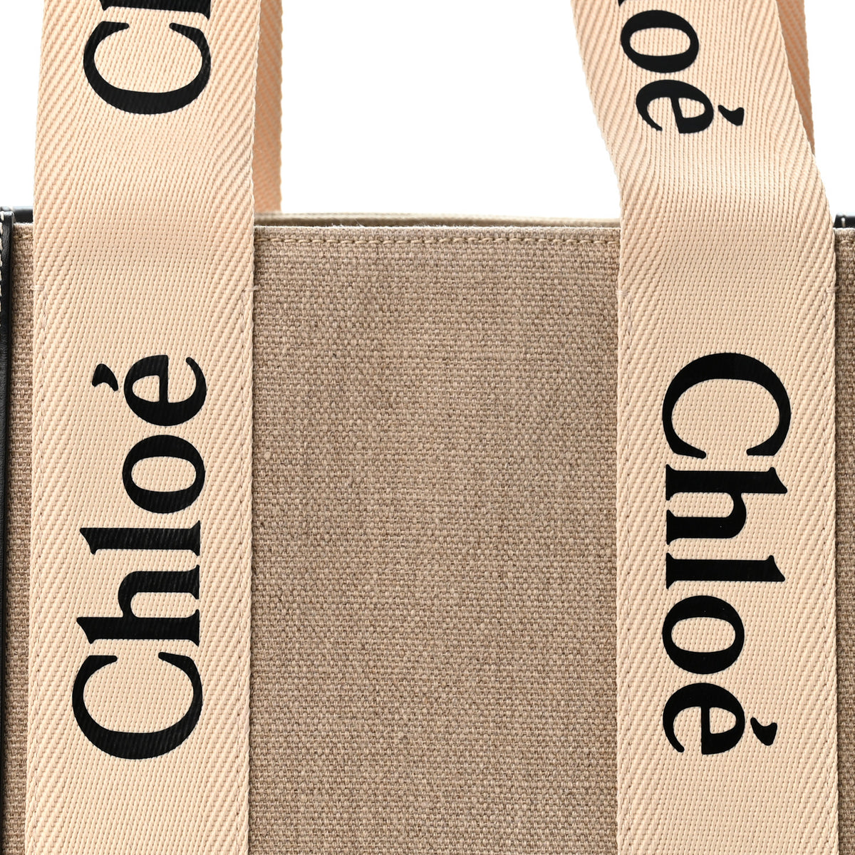 Cotton Calfskin Medium Woody Ribbon Tote White Blue
