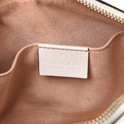 Gucci Calfskin Matelasse Mini GG Marmont Chain Shoulder Bag White 9 of 12