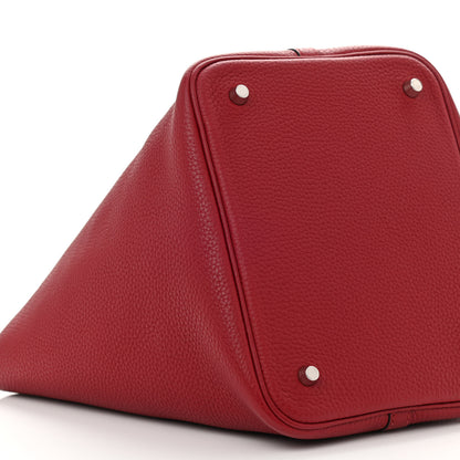 Hermes Taurillon Clemence Picotin Lock 22 MM Rouge Grenat 9 of 11